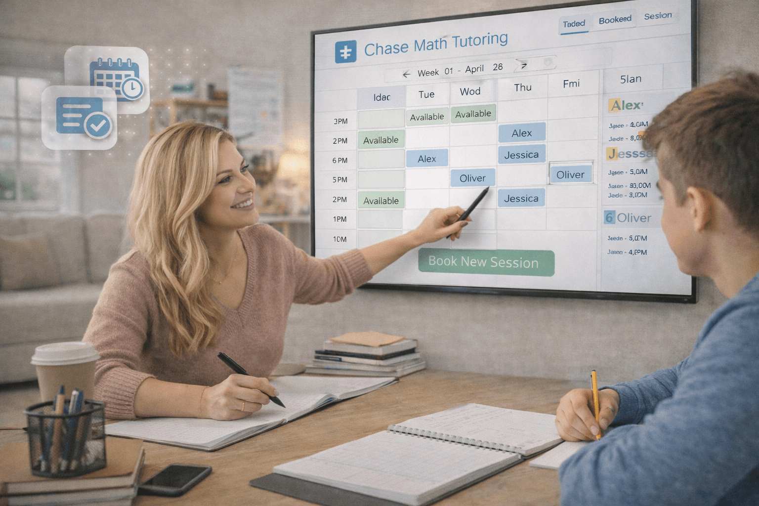 Vista previa de La disponibilidad del tutor se mantiene visible para Clases particulares