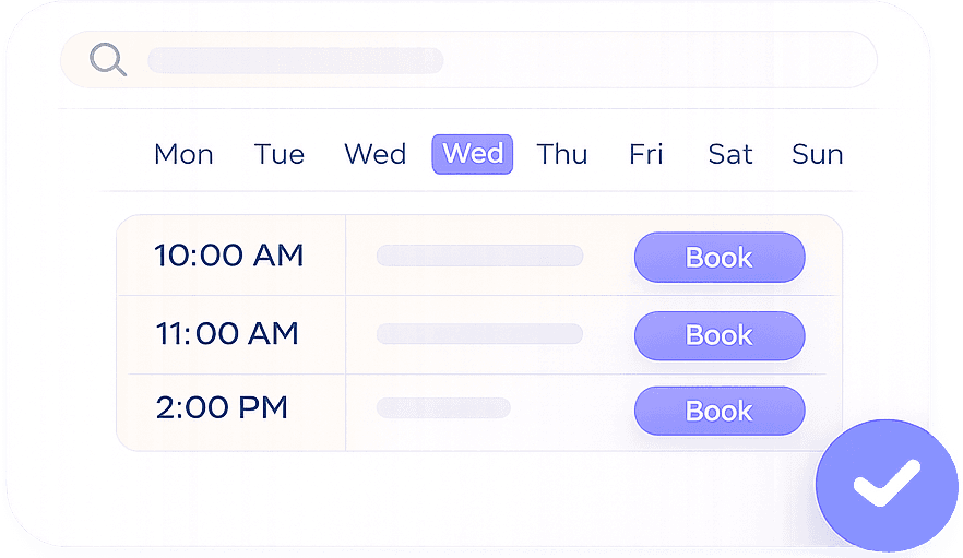 Booking widget preview