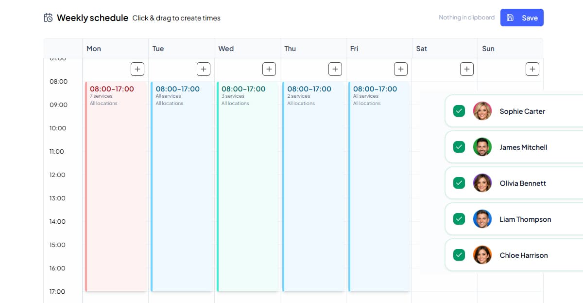 Calentivos team samarbetar kring bokningsarbete